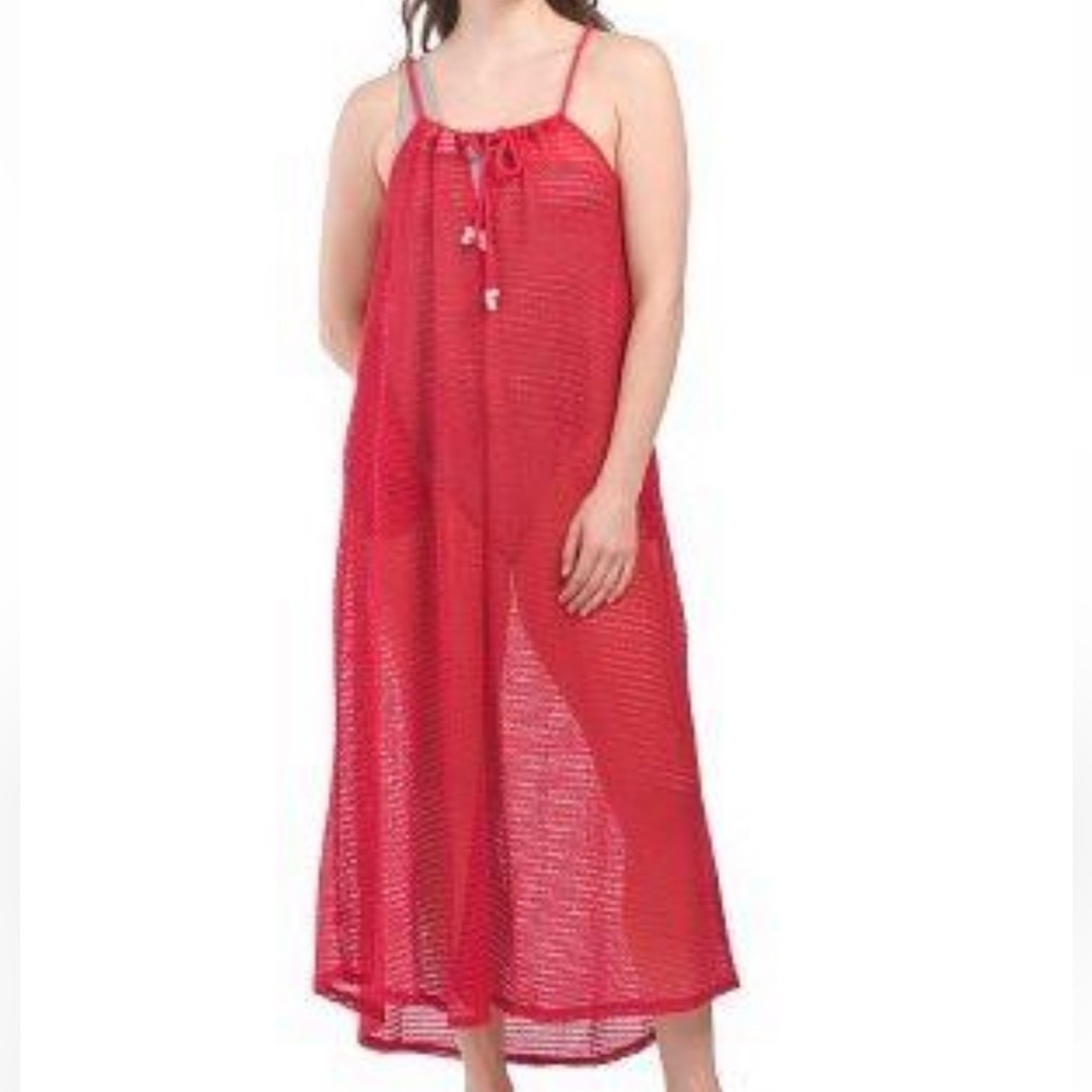 Haute Hippie Knit Cinched Halter Maxi Cover-Up